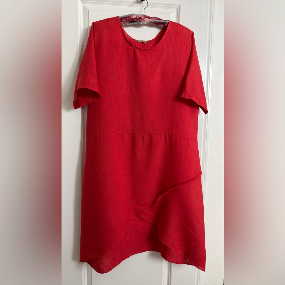 100% linen made in Italy Klasiks midi dress